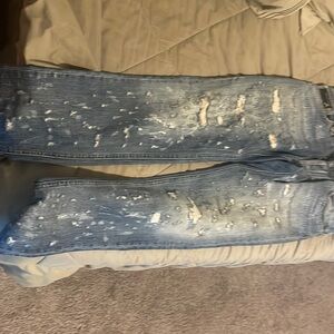 philipp plein distressed shotgun jeans